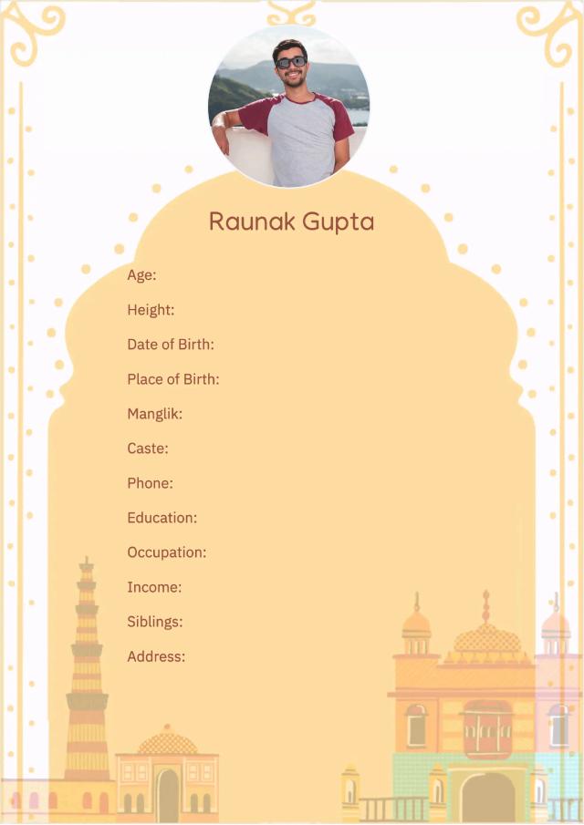 royal template in gujarati language